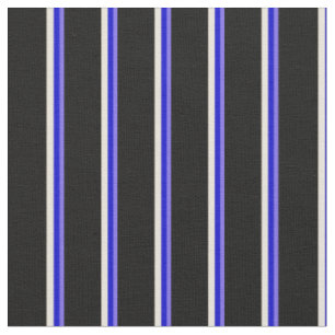 Mittelschiefer Blau, Blau, Beige und Schwarz Stoff