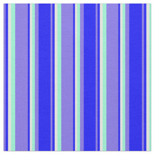 Mittelschiefer blau, blau, hellgelb und Aquamarine Stoff