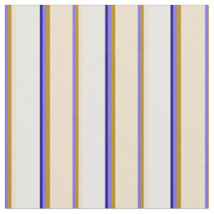 Mittelschiefer Blau, Goldenrod, Tan, Weiß und Blau Stoff