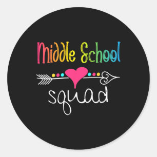Mittelschul-Squad-Lehrer-Schüler-Team Ck Zur Schul Runder Aufkleber