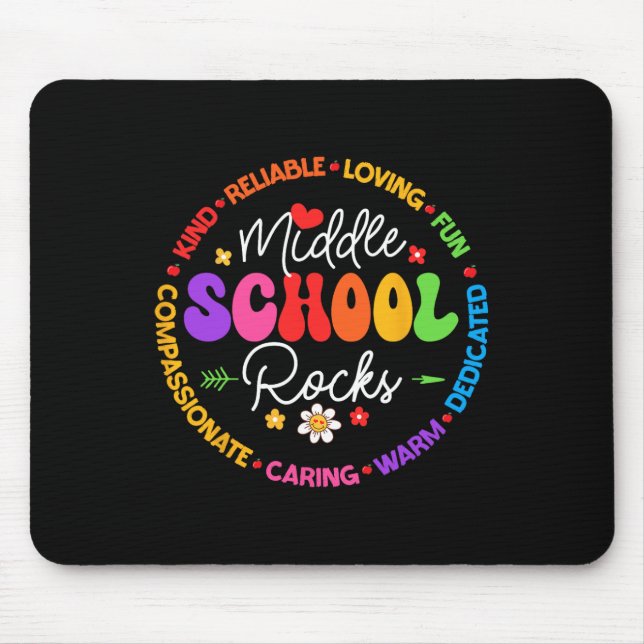 Mittelschule rockt zurück zur Schule für Lehrer  Mousepad (Vorne)