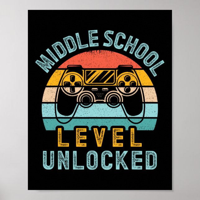 Mittelschüler-Ebene ungesichertes Videospiel auf S Poster (Vorne)
