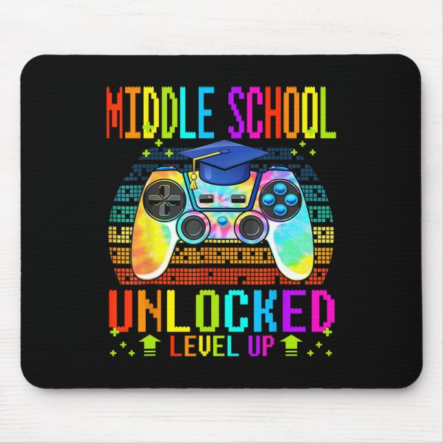 Mittelschüler-Enrique-Gamer zurück zum Scho Mousepad (Vorne)