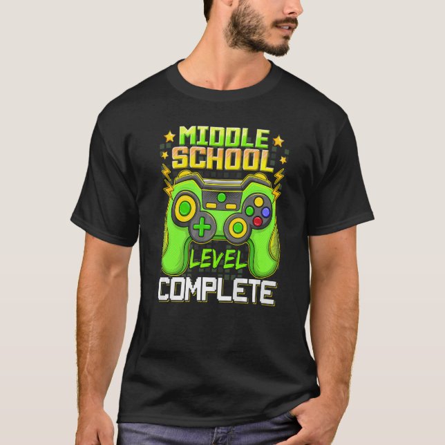 Mittelschüler-Video-Spiel Senior Graduatio T-Shirt (Vorderseite)