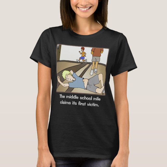 Mittelschülermeile Schwarzer T - Shirt (Vorderseite)