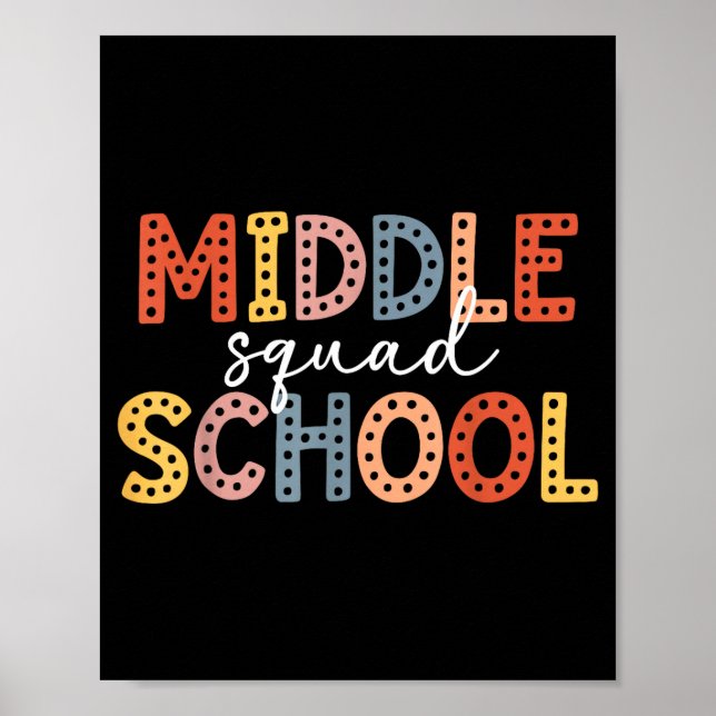 Mittelschulgruppe Mittelschullehrer-Team  Poster (Vorne)