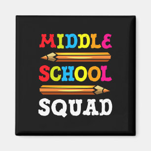 Mittelschulgruppe zurück zur Schule Lehrer Schüler Magnet