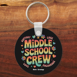 Mittelschulische Crew Vintag Lehrerin Geschenk Schlüsselanhänger