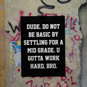 Mittelschulische Klassendekoration Slang-Klasse Poster