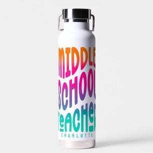 Mittelschullehrer farbenfroh Ombre Trinkflasche