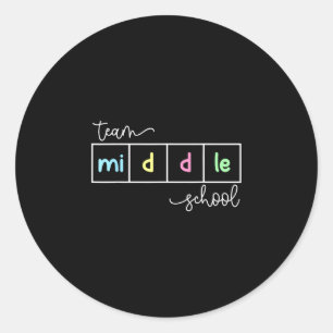 Mittelschulteam Mittelschulteam Mittelschullehrer Runder Aufkleber