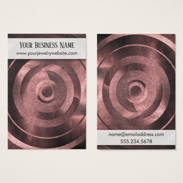 Mittelschwere Rose Gold Found Target Earring Displ (Vorne & Hinten)