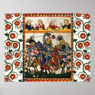 MITTELSTADT, BEKÄMPFUNG VON KNIGHTS UND DAMSELN POSTER