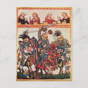 MITTELSTADT, BEKÄMPFUNG VON KNIGHTS UND DAMSELN POSTKARTE