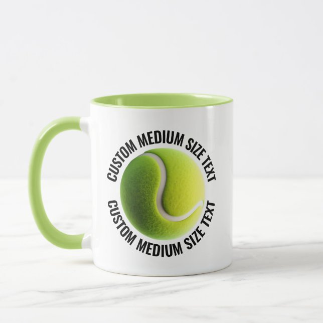 Mittelstarker Text LIME GRÜN Combo 11oz Individuel Tasse (Links)