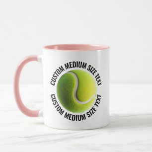 Mittelstarker Text PINK Kombi 325ml Custom Tennis Tasse
