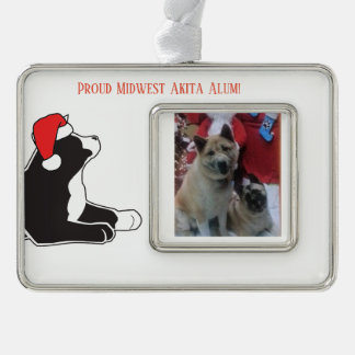 Mittelwest Akita Alumni Ornament Rahmen-Ornament Silber