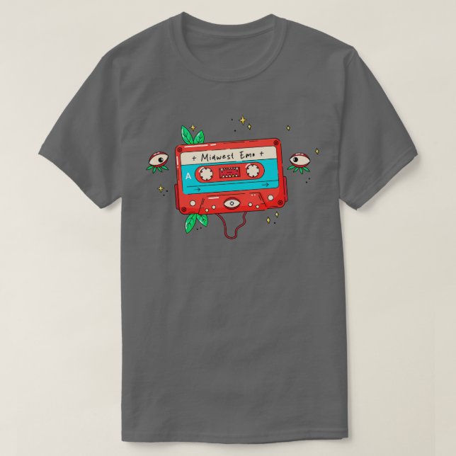 Mittelwest-Emo-Retro-Kassette T-Shirt (Design vorne)