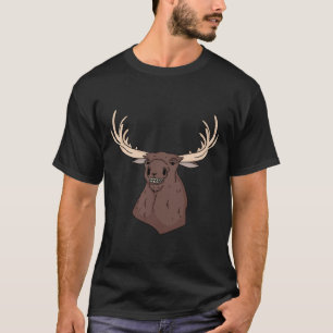 Mittelwestliche Magie Reinigung Stupid Elch Gesich T-Shirt