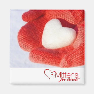 Mitten für Detroit 2 Zoll Square Magnet