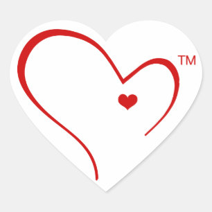 Mitten für Detroit Heft Logo-Aufkleber Herz-Aufkleber