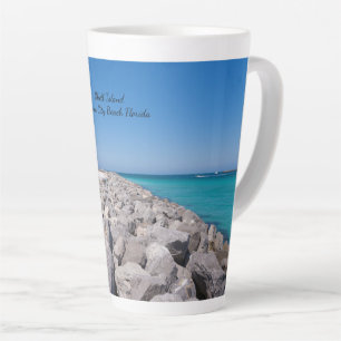 Mitten in der Muschel Insel Jetty Latte Tasse