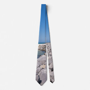 Mitten in der Muschel Insel Jetty Neck Tie Krawatte