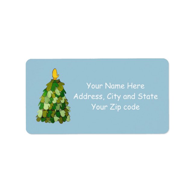 Mitten Tree Address Label Adressaufkleber (Vorne)