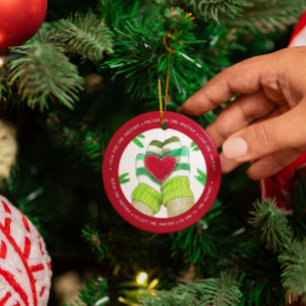 Mittens, die das Herz eines anderen Volunteers hal Ornament Aus Metall