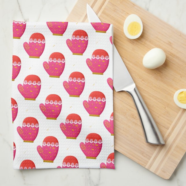 Mittens Geschirrtuch (Viertel Falte)