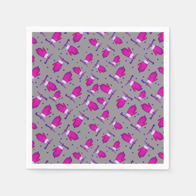 Mittens retro_grau serviette (Vorderseite)