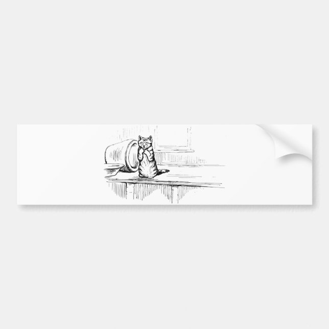 Mittens the Kitten (Scaredy Cat) (Beatrix Potter) Autoaufkleber (Vorne)