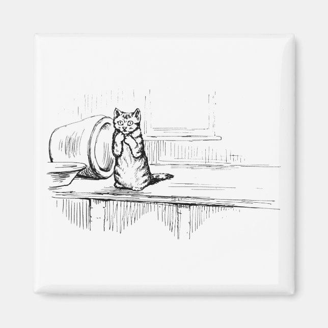 Mittens the Kitten (Scaredy Cat) (Beatrix Potter) Magnet (Vorne)