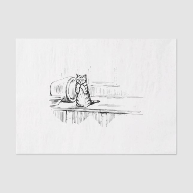 Mittens the Kitten (Scaredy Cat) (Beatrix Potter) Seidenpapier (Vorderseite)