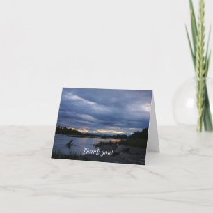 Mitternacht Alaska Sunset Dankeskarte