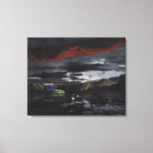 Mitternacht am Yukon: Leinwand nicht beschnitten