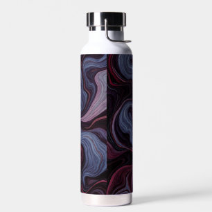 Mitternacht Amethyst-Marmorwirbel Lila Blau Fluid Trinkflasche