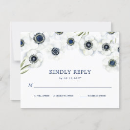 Mitternacht Anemone | Floral Wedding RSVP
