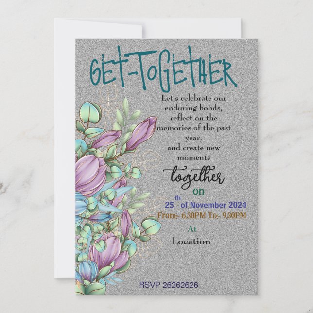 Mitternacht Ansammlung Einladung (Vorderseite)