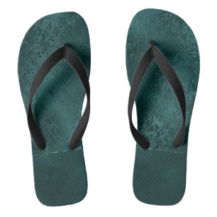 Mitternacht Aquamarin Romance Dunkler Satiny Gru Flip Flops