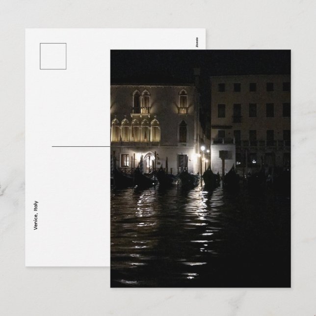 Mitternacht auf der Postkarte des Canal Grande (Vorne/Hinten)