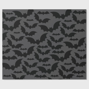Mitternacht Bat Swarm Wrapping Paper - Dunkelgrau Geschenkpapier
