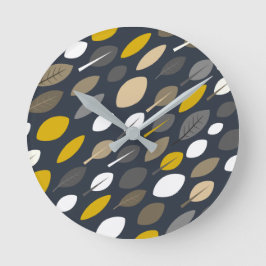 Mitternacht-Blätter Runde Wanduhr