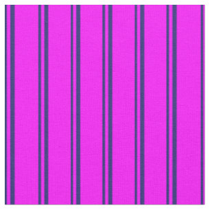 Mitternacht Blau und Fuchsia Streifen Muster Stoff