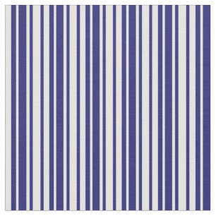 Mitternacht Blau und Weiße Linien Muster Stoff