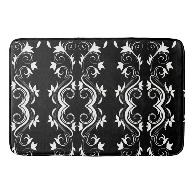 Mitternacht Bloom Badematte (Vorderseite)