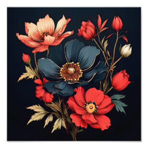 Mitternacht Blooms Fotodruck