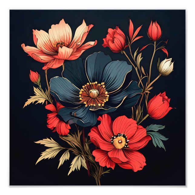 Mitternacht Blooms Fotodruck (Vorne)