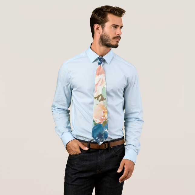 Mitternacht Blooms Wedding Attire Neck Tie Krawatte (Beispiel)