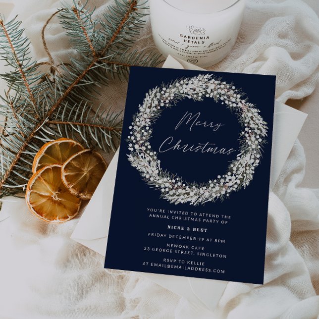 Mitternacht Blue Christmas Gala Einladung (Von Creator hochgeladen)
